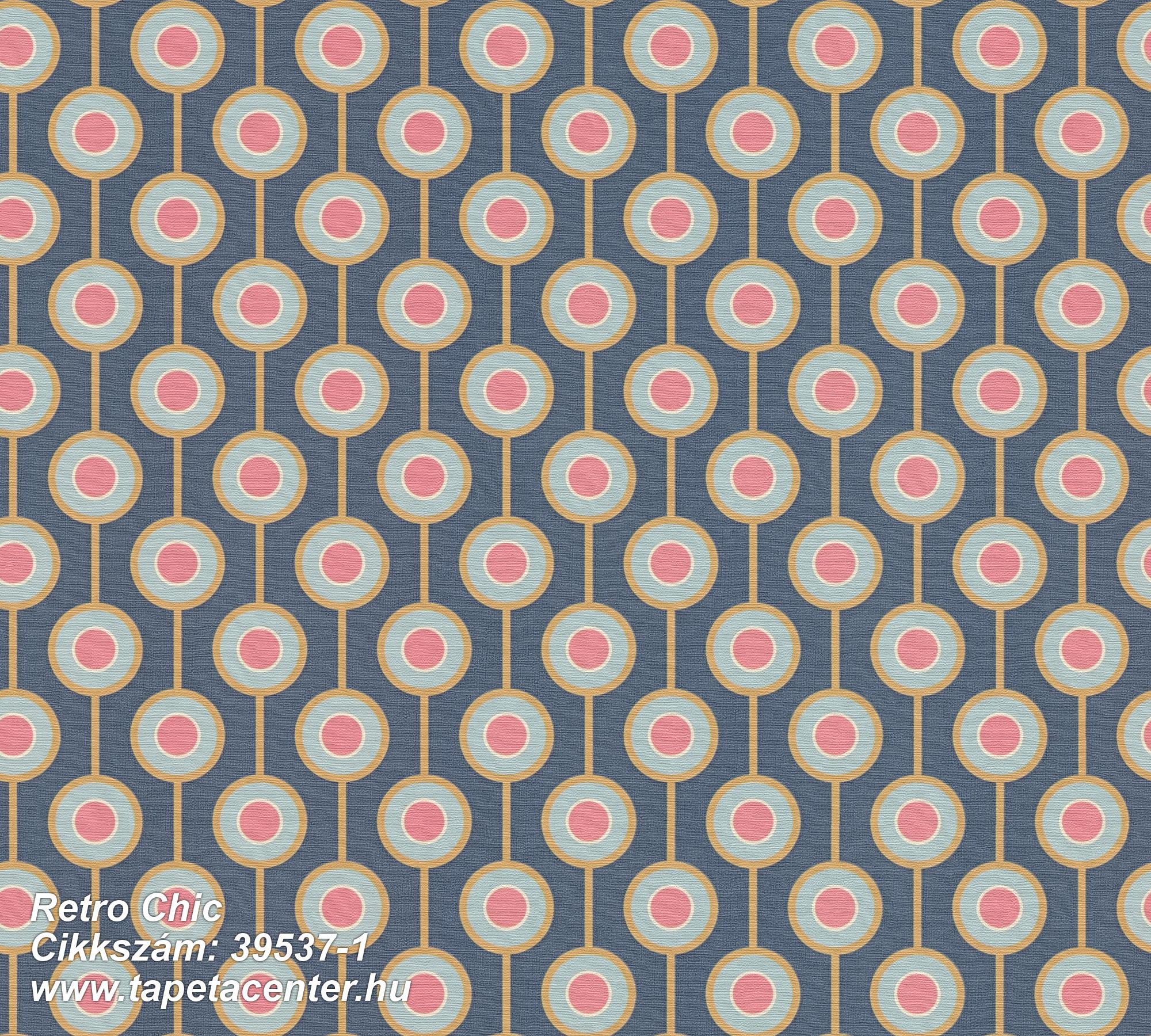 Retro,textil hatású,bézs-drapp,kék,narancs-terrakotta,súrolható,vlies tapéta 